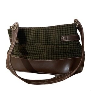 Vintage Wool & Leather Tommy Hilfiger Houndstooth Purse